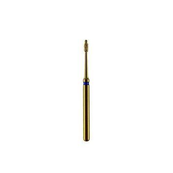 Алмазний бор GOLD (FG)1,6 синій циліндр скруглений(1,3х3мм; L =25мм) GB-12 фото