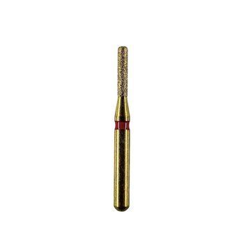 Алмазний бор GOLD (FG)1,6 червоний циліндр(1х5мм; L =16,5мм) GR-03 фото