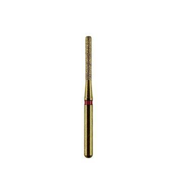Алмазний бор GOLD (FG)1,6 червоний циліндр(1,1х8мм; L =22мм) GR-01 фото