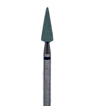 Камінь для обробки цирконію(ZrO2) гострий конус зелений(жорсткий), 3.5x11mm KC3083 фото