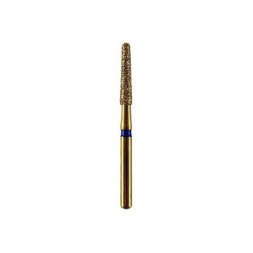 Алмазний бор GOLD (FG)1,6 синій конус скруглений(1,7х8мм; L =22мм) GB-24 фото