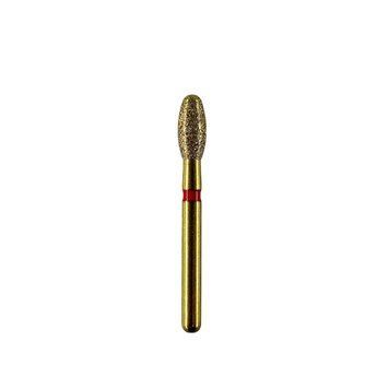 Алмазний бор GOLD (FG)1,6 червоний конус скруглений(2,3х5мм; L =19мм) GR-17 фото