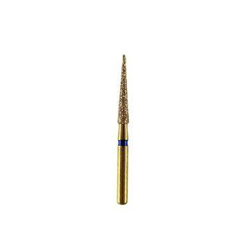 Алмазний бор GOLD (FG)1,6 синій конус гострий(1,7х10мм; L =22мм) GB-16 фото