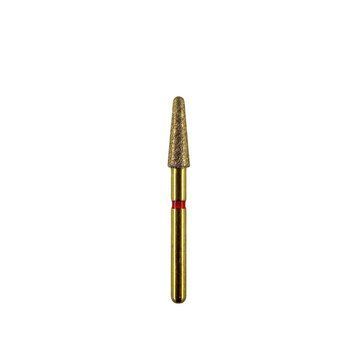 Алмазний бор GOLD (FG)1,6 червоний конус скруглений(2,3х7мм; L =21мм) GR-15 фото