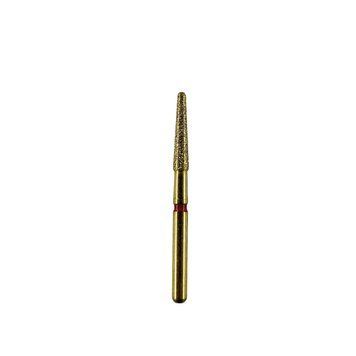 Алмазний бор GOLD (FG)1,6 червоний конус скруглений(1,7х8мм; L =22мм) GR-14 фото